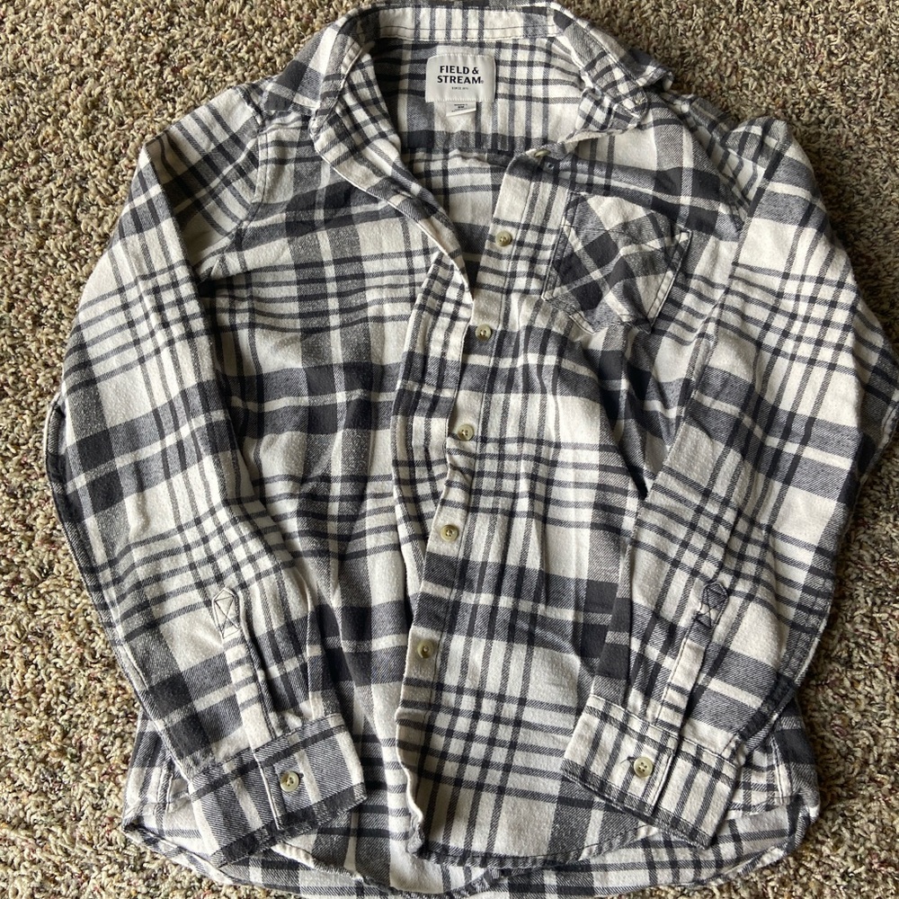 Black and White Flannel Shirt
